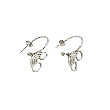 earrings steel silver hoops rainbow2